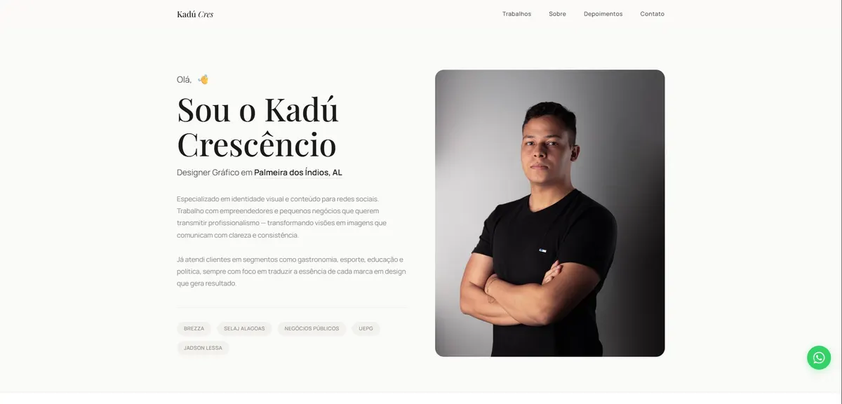 Screenshot do site